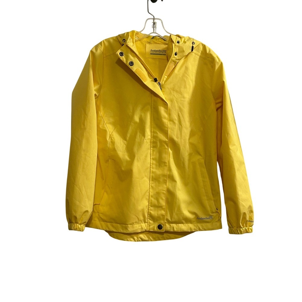 Avalanche‎ Outdoor Supply Company Yellow Hooded Rain Jacket Women's Small